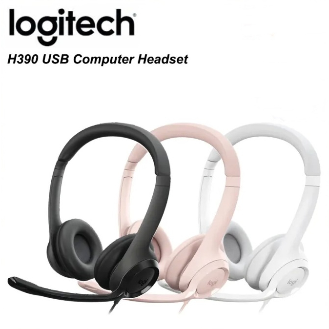 ชุดหูฟัง Logitech H390 USB Computer Headset พร้อมไมค์ตัดเสียงรบกวน เชื่อมต่อ USB รับประกัน 1ปี