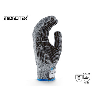 ถุงมือกันบาดดอทพีวีซี MICROTEX® รุ่น CUT5 DOT | กันคมมีด | กันลื่น