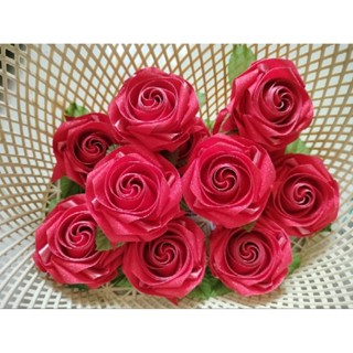 🌹🌹กุหลาบโลลิต้า🌹🌹(พร้อมเหรียญ1บาท)ริบบิ้นกากเพชร