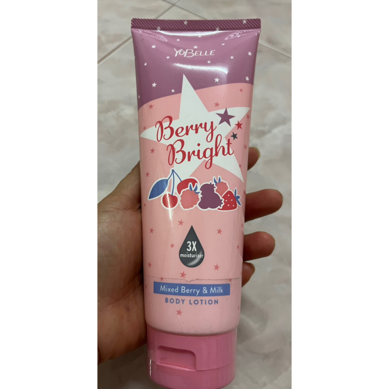 Yobelle Berry Bright Mixed Berry & Milk Body Lotion    3X Moisturizer Complex 200ml