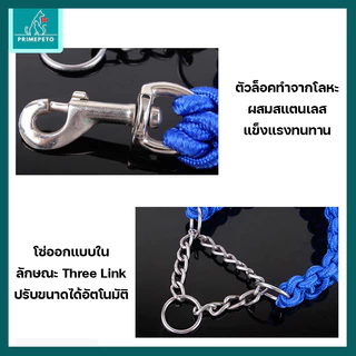 ปลอกคอสุนัขพร้อมเชือกจูง แข็งแรง ทนทาน ปรับขนาดได้อัตโนมัติ เหมาะสำหรับสุนัขพันธุ์เล็ก-พันธุ์ใหญ่ เชือกจูงสุนัข
