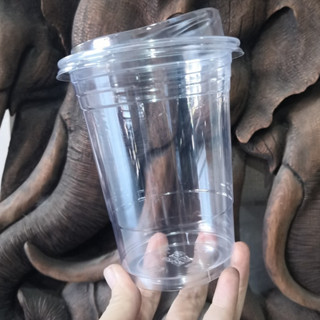 แก้ว 16 ออนซ์ เนื้อ PETยี่ห้อ KK cup ปาก 98 (50ใบ) **ไม่รวมฝา** หากต้องการสั่งยกลัง ให้กดสั่ง 20 แถว=1000ใบ