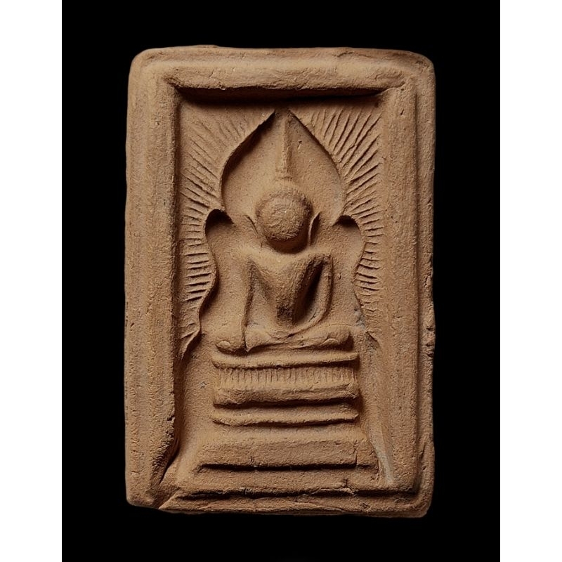 พระสมเด็จแหวกม่าน พิมพ์อกใหญ่มารวิชัย ข้างเรียบ หลวงพ่อกวย วัดโฆสิตาราม ชัยนาท ปี 2513-2518