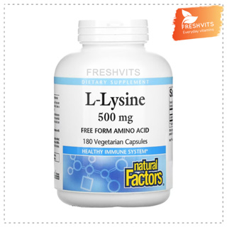 Natural Factors,L-Lysine, 500 mg, 180 Vegetarian Capsules