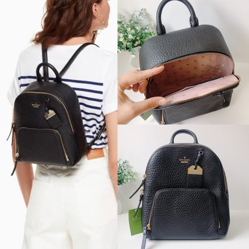 🎀 (สด-ผ่อน) กระเป๋าเป้สีดำ 8.5 นิ้ว Kate Spade Wkru5838 Carter Street Caden Backpack