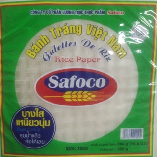 แผ่นทำเปาะเปี๊ยะ สลัดโรล Safoco แผ่นเหลี่ยม 300กรัม