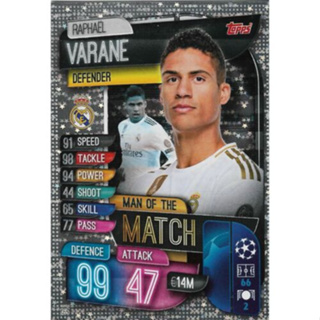 Raphaël Varane (Real Madrid CF) 265.  Man of the Match - Match Attax 2019/20 Champions League