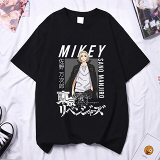 เสื้อยืดอนิเม Tokyo Revenger Mikey ผ้าฝ้ายพิมพ์ลายแขนสั้นแนวอนิเมะ