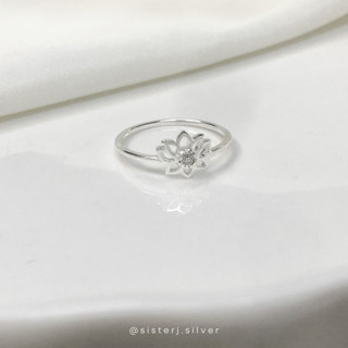 Sister J. lotus cz diamond ring แหวนเงินแท้ /silver925