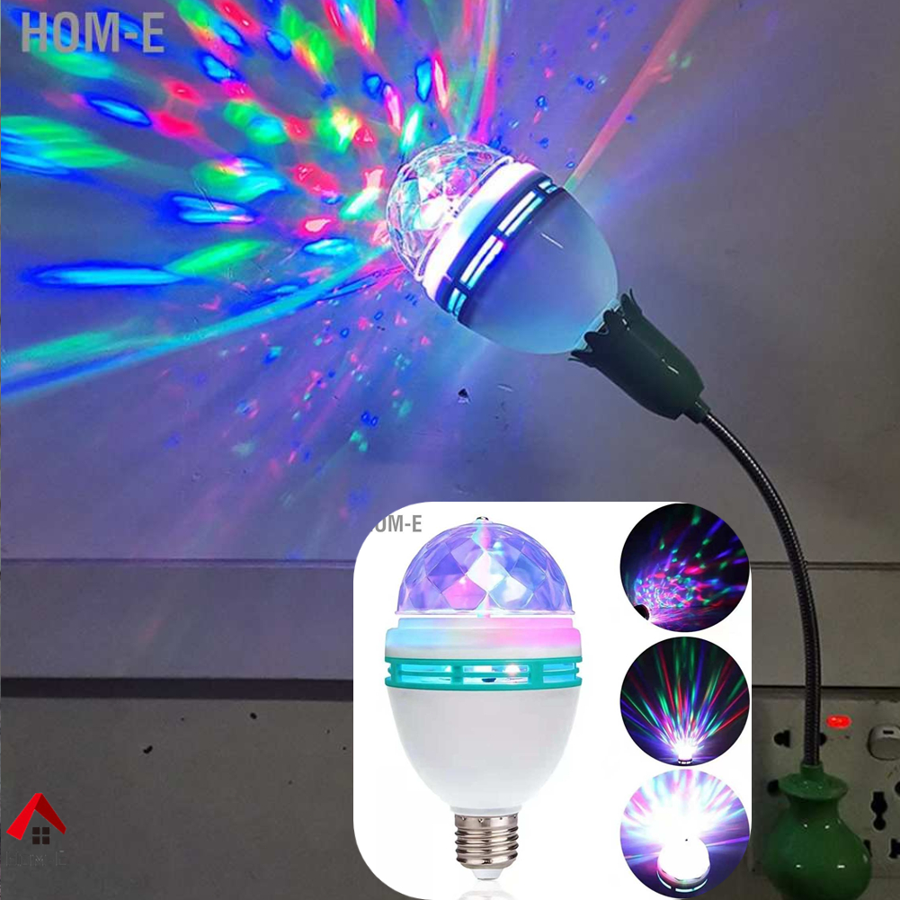 หลอดไฟ led หลอดไฟรีโมท หลอดไฟเปลี่ยนสี โคมไฟ E27 3W สำหรับถ่ายวิดีโอ ถ่ายภาพ ไลฟ์ Ktv