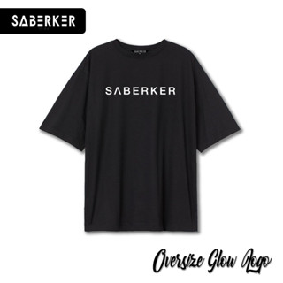 SABERKER เสื้อยืด Oversize เสื้อโอเวอร์ไซส์ ผ้าหนาไม่ย้วย ไม่หด “Glow Logo”