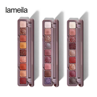 🌈Lameila อายแชโดว์ 9สี ❤️ พาเลทอายแชโดว์ 9สี เนื้อดินน้ำมัน สีสวย ติดทน กันน้ำ💦