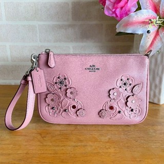 พร้อมส่ง 1 ใบ 🎊งาน shopกระเป๋าคล้องมือ NEW NOLITA WRISTLET 22 WITH TEA ROSE AND TOOLING (COACH F12048)