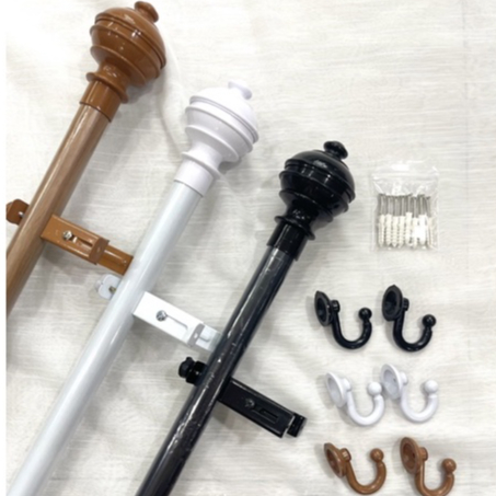 ชุดราวม่าน อย่างดี พร้อมอุปกรณ์ครบชุด แถมฟรีตะขอ และสกรูปุ๊ก ติดตั้งได้เลย (เกิน2 เมตรรางแบ่งครึ่ง)