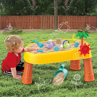 ชุดโต๊ะเล่นทราย โต๊ะเล่นน้ำ ชุดเครื่องเล่นขุดทราย Beach Toy 2in1 Sand&amp;Water Table ของเล่นเด็ก