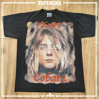 [ NRIVANA ] KURT COBAIN  the original Bootleg เสื้อวง เสื้อร๊อค เสื้อเนอร์วาน่า เสื้อเคิร์ต เสื้อวินเทจ papamama vintage