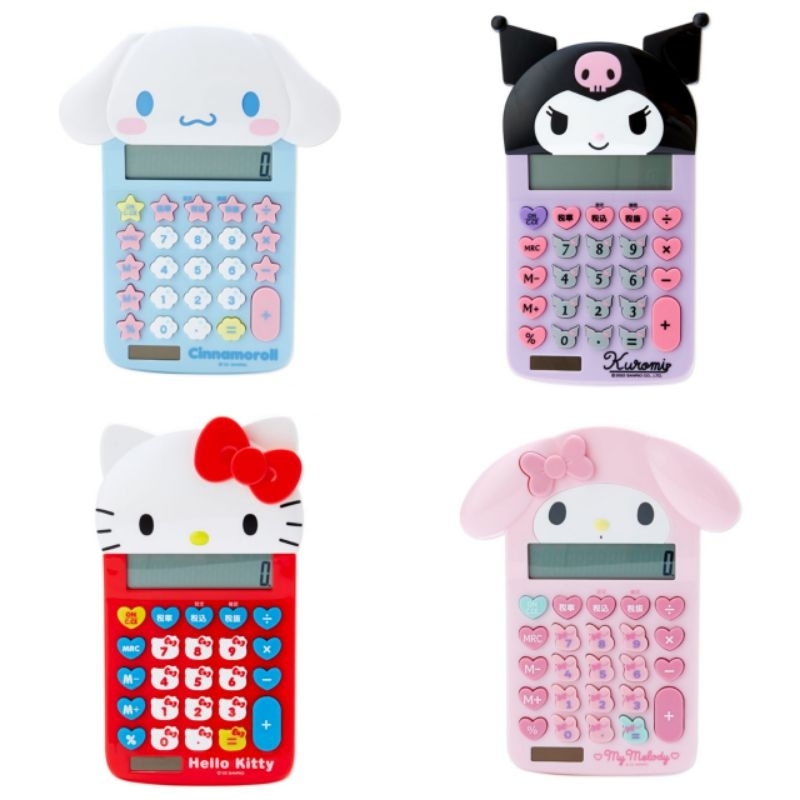 เครื่องคิดเลข 12 หลัก มีแถบโซล่าเซลล์ ลาย Sanrio จากญี่ปุ่นแท้ 100%