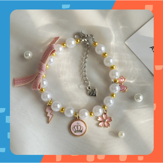 [ พร้อมส่ง] ปลอกคอแมว Hoopet Pearl Jewelry ปลอกคอสัตว์เลี้ยง ปลอกคอสุนัข
