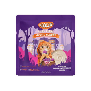 Moochie Fairy Puree มูชี่ ขนมแมวเลีย รสไก่และมันม่วง 15 g. x 25 ซอง