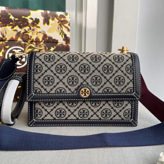 👜กระเป๋าสะพาย Tory Burch Small T Monogram Shoulder Bag 135845