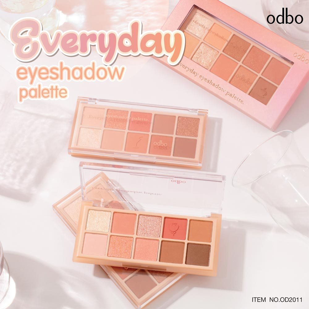 OD2011 ODBO(โอดีบีโอ) Everyday eyeshadow palette ลุคไหนก็สวยสับกับ Every Day look พาเลทอายแชโดว์ เนื้อแมทท์และชิมเมอร์