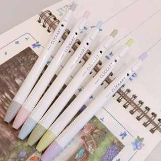 Zebra ClickArt ปากกาเมจิกแบบหัวกด สีพาสเทล Zebra (นำเข้าจากญี่ปุ่น)
