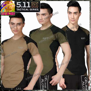 เสื้อยืดคอกลมผ้านิ่มแขนสั้น-ยาว5.11Tacticalใส่ได้หญิง-ชายเหมาะเดินป่าลาดตระเวนแห้งเร็ว ยืดหยุ่น เสื้อยืดคอกลมแฟชั่นผ้านิ