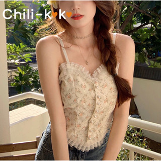 Chili_k❤️k❤️✨พร้อมส่ง✨สายเดี่ยวลูกไม้ เสื้อเกาะอกทรงม้วนเซ็กซี่ 2 สี ดูแพง รัดรูปเก็บทรงดีมาก เรียบหรู 1996