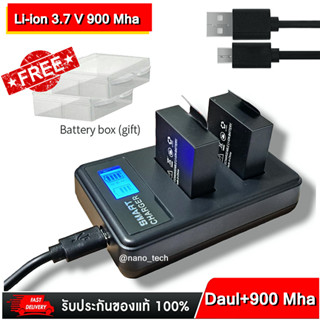 แท่นชาร์จ Battery Charger Dual LCD พ้อมแบต Li-ion PG 900 Mha For EKEN  For SJCAM SJ4000 FOR Nanotech