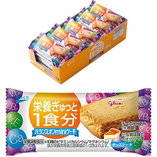 Glico Balance On Mini เค้กชีส อาหารเสริม เค้กบาร์ 20 ชิ้น ส่งตรงจากญี่ปุ่น