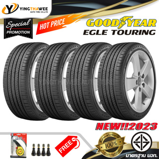 GOODYEAR 235/45R18 ยางรถยนต์ รุ่น EAGLE TOURING 4 เส้น (ปี2023) แถมเกจเหลือง 1ตัว +จุ๊บลมยาง 4ตัว (ขอบ18)