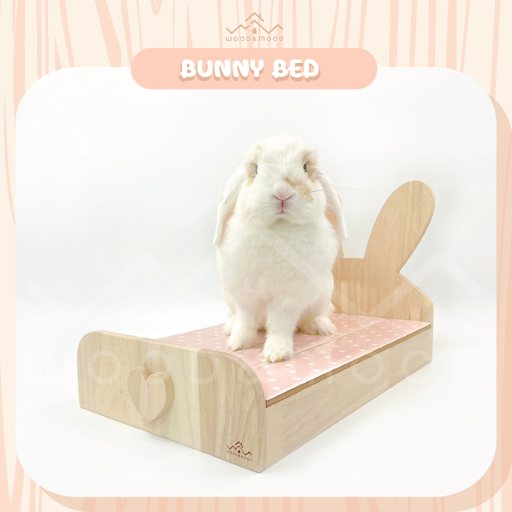 เตียงเย็นกระต่าย V.2(หัวเตียงหน้ากระต่าย) [WOOD&MOOD]