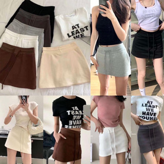 WE skirt 🫶🏻(S,M 400฿ฟรีส่ง) เกาหลีเกาใจจะเป็นตัวไหนไปไม่ได้!! ต้อง mini skirt รุ่นนี้เลยค้า ซับในเป็นกางเกง wg.we