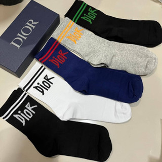 CHRISTIAN DIOR X STUSSY COTTON SOCKS ถุงเท้าแบรนด์คริสเตียนดิออร์ collabs กับแบรนด์สตูสซี่