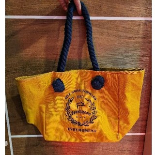 มือ1ป้ายห้อย joujoulier tote bag eco yellow กระเป๋าผ้าสีเหลือง