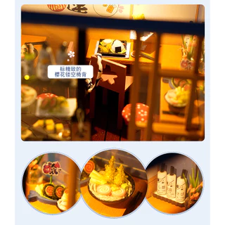 Lepton DIY Doll house โมเดลบ้านตุ๊กตาญี่ปุ่น ร้านซูชิ 1/24
