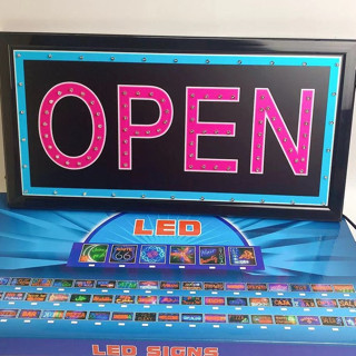 ป้ายไฟ LED OPEN ป้ายไฟร้าน ข้อความ ป้ายไฟอักษร ตัวอักษร ตกแต่งหน้าร้าน