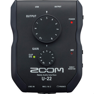 Zoom U-22 *ของแท้รับประกัน1ปี* ออดิโออินเตอร์เฟส 2x2 USB Handy Audio Interface, 24Bit /96kHz, 48V, Battery AA