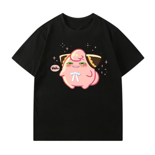 SPY×FAMILY x Fat Ding Pokemon Ania อนิเมะเสื้อยืดเรียบง่ายสไตล์แฟชั่นผู้หญิง เสื้อยืดผู้หญิงสีขาว