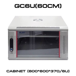 ตู้ RACK 6u 19นิ้ว ลึก60เซนติเมตร แถมถาด+พัดลม สีขาว GLink