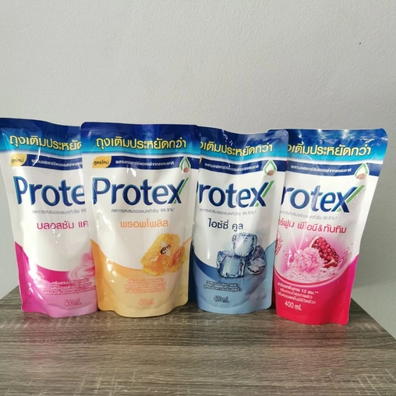 Protex​ ครีมอาบน้ำโพรเทคส์​ มีหลายกลิ่น 400มล.​ถุงเติม Exp.08/2028