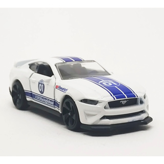 Majorette Ford Mustang GT - Racing School 01 White ล้อ 5LTSB Scale 1/64 (8cm) ไม่มี package