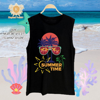 เสื้อแขนกุดซัมเมอร์ เสื้อหน้าร้อน เสื้อเที่ยวทะเล tshirt summer time เสื้อสงกรานต์