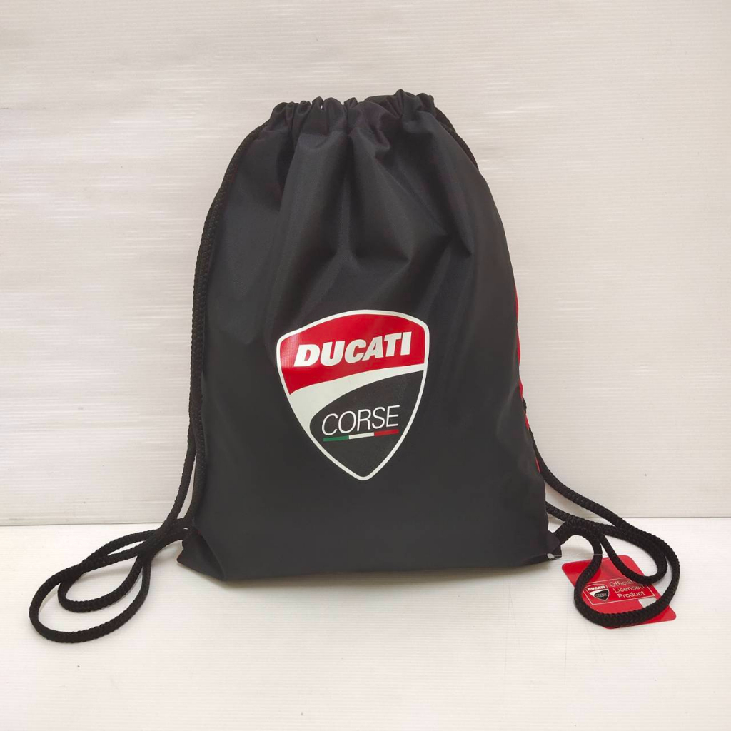 Ducati กระเป๋าเป้หูรูดดูคาติลิขสิทธิ์แท้ ขนาด 37x46x1 cm.DCT49 013
