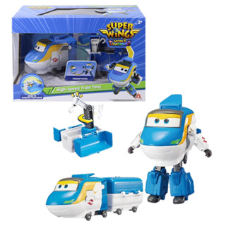 Super Wings S6 Transforming Tony with cargo ของเล่นหุ่นแปลงร่างซุปเปอร์วิงส์ โทนี่กับรถพ่วง รหัสSW760846