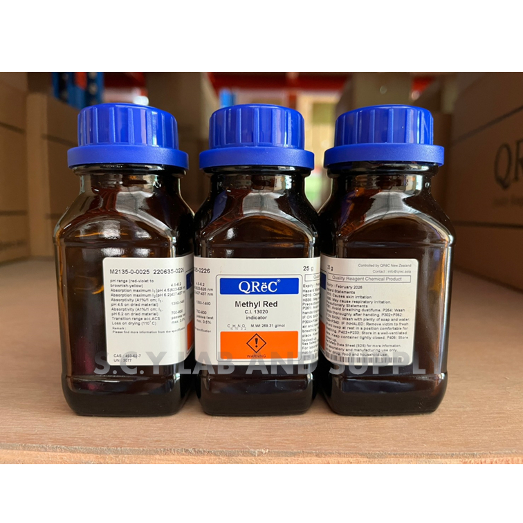 [wait 2-7 days] (M2135) Methyl Red C.I.13020  indicator  25 g  ยี่ห้อ Qrec