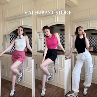 พร้อมส่ง 🎀🌈 เสื้อกล้ามไหมพรม เว้าช่วงเอว VALEN BASIC STORE