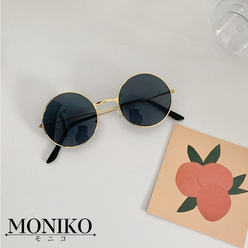 MONIKO แว่นตาเด็ก แว่นกันแดด แว่นวินเทจ กรอบโลหะ ทรงกลม - รูปที่ 4