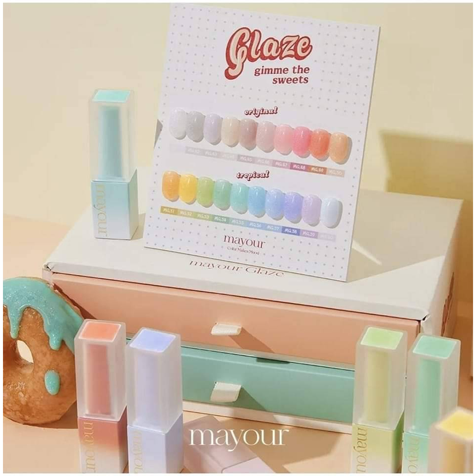 เซตสีเจลเกาหลี 'Glaze' collection 20 สีไซรัป สุดcute MAYOUR เมอาวร์ Korea 🇰🇷ของแท้นำเข้าจากเกาหลี🇰🇷 