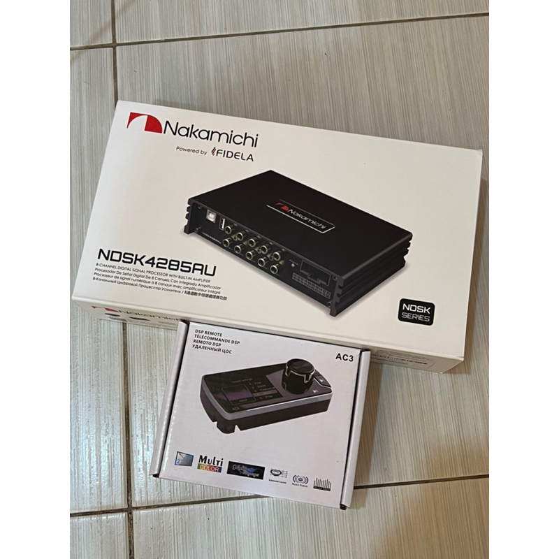 7169บาท DSP NAKAMICHI 2in 8out EQ31BAND Bluetooth Amp 70x4Ch USB พร้อมจอ2นิ้วคอนโทรล